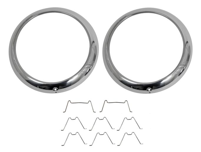 SUM-RP24596, Summit Racing™ Polished Headlight Bezels for 1947-1954 Chevy/GMC Trucks & Bel Air SUM-RP24596 в ОАЭ, Дубай. Состояние - новое. Цена ⁦220 AED⁩. Фото, контакты продавца | AUTO.AE