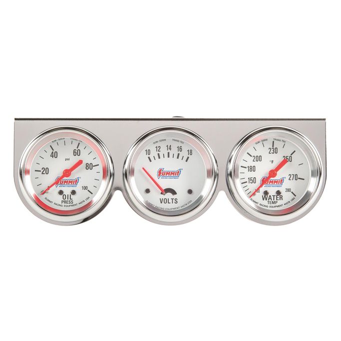 SUM-G2973-V, Summit Racing™ White Face Mechanical Analog Gauge Kits SUM-G2973-V في الإمارات العربية المتحدة, دبي. Condition - new. Price 390 AED. Photo, seller contacts | AUTO.AE
