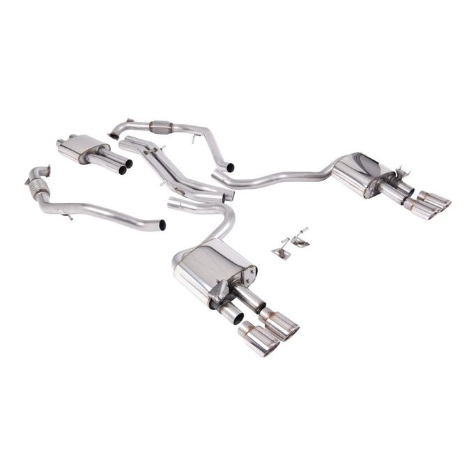 SSXAU1125, MILLTEK SSXAU1125 Cat-Back Exhaust, 2.5" (Polished Trims) for AUDI S5 (B9) 2017- in UAE, Dubai. Condition - new. Price 18,460 AED. Photo, seller contacts | AUTO.AE