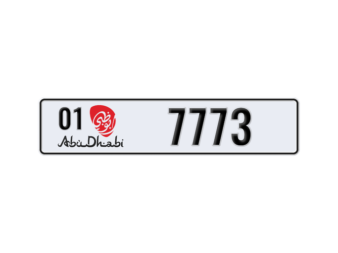 Продажа номерного знака 01 7773 в Дубае. 4 знака частная машина | AUTO.AE | Объявление #248387