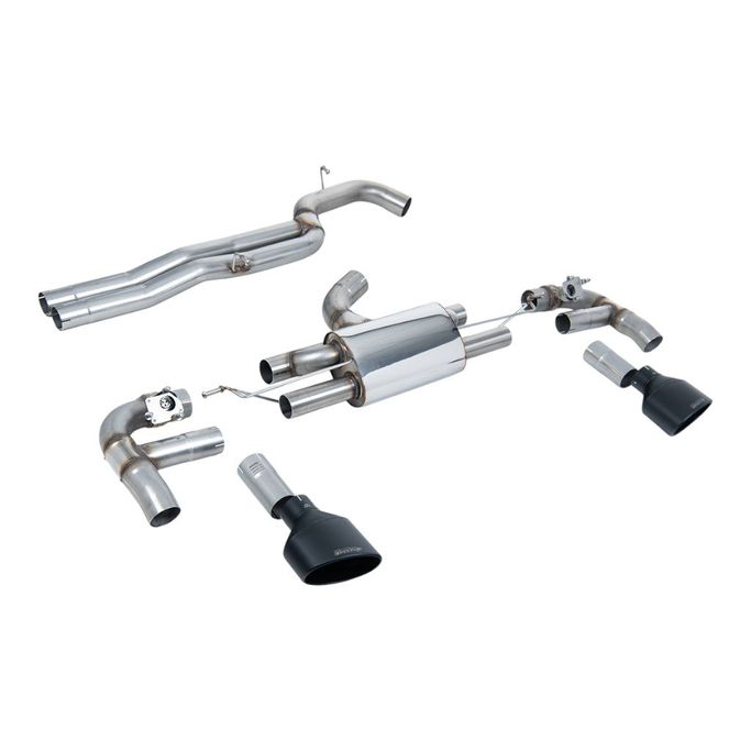 SSXAU982, MILLTEK SSXAU982 Cat-Back Exhaust, 3.15" (Cerakote Black Trims) for AUDI RS3 (8V) 2017- في الإمارات العربية المتحدة, دبي. Condition - new. Price ⁦16,750 AED⁩. Photo, seller contacts | AUTO.AE