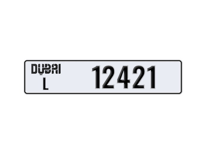 لوحة السيارة L 12421 للبيع في في الإمارات, دبي. 5-رقما – سيارة خاصة | AUTO.AE | إعلان #281664