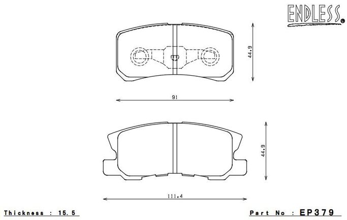 EP379MA45B, ENDLESS EP379MA45B Rear brake pads MITSUBISHI LANCER RALLIART (09-12)/OUTLANDER (03-12) в ОАЭ, Дубай. Состояние - новое. Цена ⁦1 900 AED⁩. Фото, контакты продавца | AUTO.AE