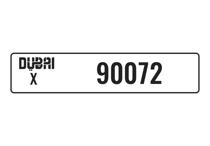 License plate X 90072 for sale in Dubai. 5-digit – private car | AUTO.AE