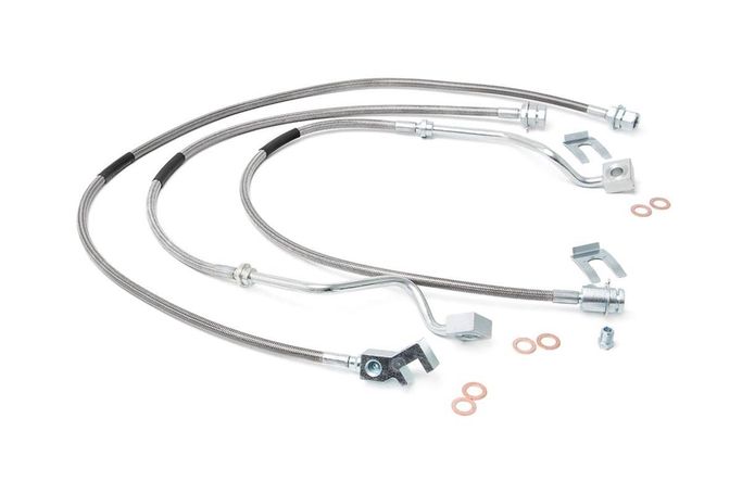 ROU-89717, Rough Country Stainless Steel Extended Brake Line Kits for 1999-2004 F-250 SUPER DUTY, F-350 SUPER DUTY - 89717 في الإمارات العربية المتحدة, دبي. Condition - new. Price ⁦430 AED⁩. Photo, seller contacts | AUTO.AE