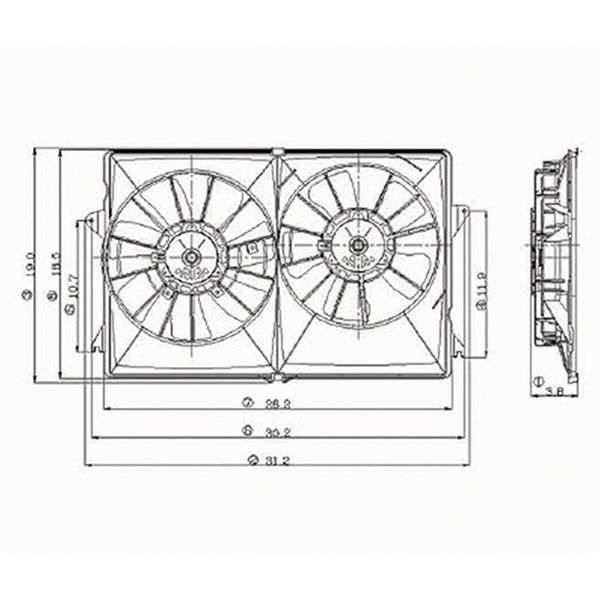 BDY-CH3115134, Body Parts Replacement Electric Cooling Fans for 2004-2006 PACIFICA - CH3115134 в ОАЭ, Дубай. Состояние - новое. Цена ⁦580 AED⁩. Фото, контакты продавца | AUTO.AE