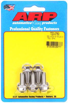 722-0750, ARP 722-0750 SAE Bolt Kit 5/16-24 x .750 hex SS bolts في الإمارات العربية المتحدة, دبي. Condition - new. Price 200 AED. Photo, seller contacts | AUTO.AE