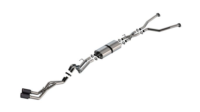 140940CFBA, BORLA 140940CFBA Exhaust System Cat-Back "ATAK" D RD AC S 2.50" TIP: 4.50" RD X 10.00" CARBON FIBER BLACK ANODIZED for TOYOTA TUNDRA '22-'24 3.4L V6 AT 2+4WD 4DR CCSB+ECSTB WB 145.7" in UAE, Dubai. Condition - new. Price ⁦13,170 AED⁩. Photo, seller contacts | AUTO.AE
