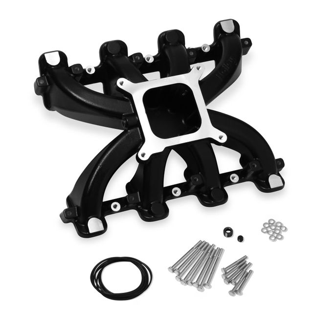 HLY-300-132BK, Holley LS Mid-Rise Carbureted Intake Manifolds 300-132BK in UAE, Dubai. Condition - new. Price 2,630 AED. Photo, seller contacts | AUTO.AE