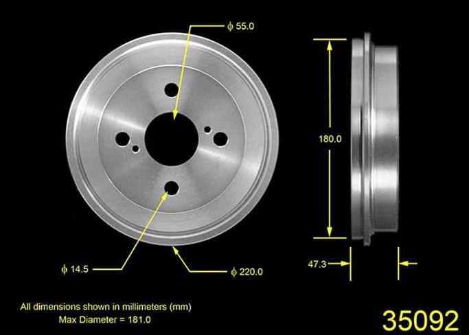 BEN-PDR0750, Bendix Brakes Brake Drums for 2000-2005 ECHO - PDR0750 في الإمارات العربية المتحدة, دبي. Condition - new. Price 150 AED. Photo, seller contacts | AUTO.AE