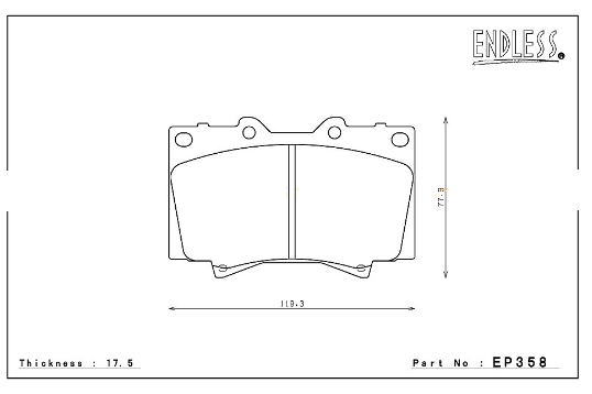 EP358N35S, ENDLESS EP358N35S Front brake pads TOYOTA LANDCRUISER 100 HDJ101K/UZJ100W in UAE, Dubai. Condition - new. Price ⁦1,160 AED⁩. Photo, seller contacts | AUTO.AE