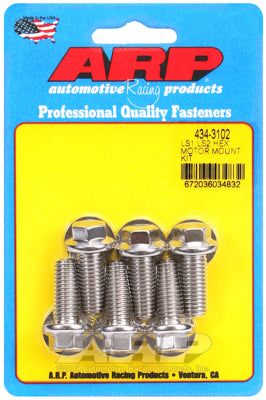 434-3102, ARP 434-3102 Motor Mount Bolt Kit for Chevrolet LS. mount bracket to block. 6pc.. ARP Stainless. hex in UAE, Dubai. Condition - new. Price 240 AED. Photo, seller contacts | AUTO.AE