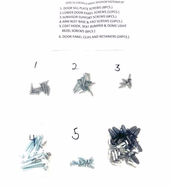 OPS-CIFK70, The Stop Shop - Bolts and Screws for 1970-1972 CHEVELLE - CIFK70 في الإمارات العربية المتحدة, دبي. Condition - new. Price ⁦180 AED⁩. Photo, seller contacts | AUTO.AE
