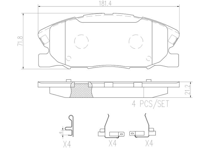 BBO-P18037N, Brembo NAO Ceramic Brake Pads for 2014-2023 CHARGER - P18037N in UAE, Dubai. Condition - new. Price ⁦350 AED⁩. Photo, seller contacts | AUTO.AE