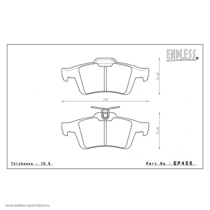 EP456SSY, ENDLESS EP456SSY Rear brake pads MAZDA 3 (2.3L Turbo (MAZDA Speed) (07-12) in UAE, Dubai. Condition - new. Price 720 AED. Photo, seller contacts | AUTO.AE