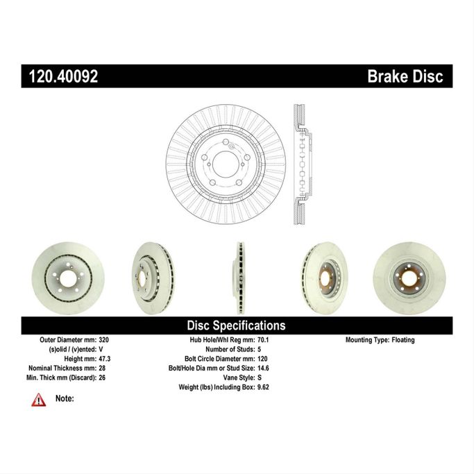 CEB-120-40092, Centric Premium Brake Rotors 120.40092 in UAE, Dubai. Condition - new. Price 610 AED. Photo, seller contacts | AUTO.AE