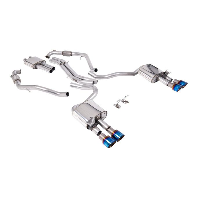 SSXAU1123, MILLTEK SSXAU1123 Cat-Back Exhaust, 2.5" (Blue Titanium GT-100 Trims) for AUDI S5 (B9) 2017- в ОАЭ, Дубай. Состояние - новое. Цена ⁦21 550 AED⁩. Фото, контакты продавца | AUTO.AE