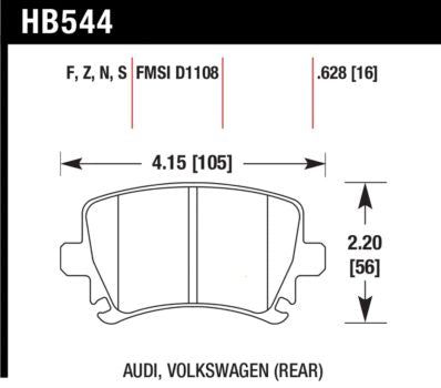 HB544S.628, HAWK HB544S.628 Brake Pads HT-10 (16 mm) Rear VW Golf GTI 2.0 2006-07/AUDI A3 8P/Quattro/TT 8J 2.0T (310mm) in UAE, Dubai. Condition - new. Price ⁦1,000 AED⁩. Photo, seller contacts | AUTO.AE