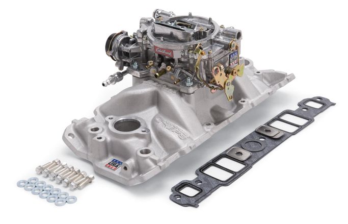 EDL-2021, Edelbrock Performer EPS Intake Manifold and Carburetor Kit for Small Block Chevy 2021 في الإمارات العربية المتحدة, دبي. Condition - new. Price 3,650 AED. Photo, seller contacts | AUTO.AE