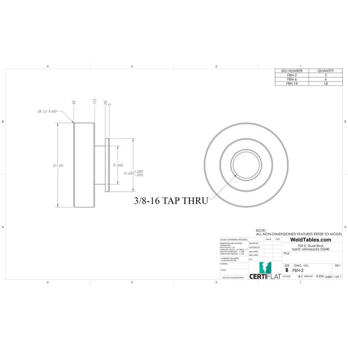 WDT-FBN-2, WeldTables CertiFlat FabNuts FBN-2 في الإمارات العربية المتحدة, دبي. Condition - new. Price ⁦90 AED⁩. Photo, seller contacts | AUTO.AE