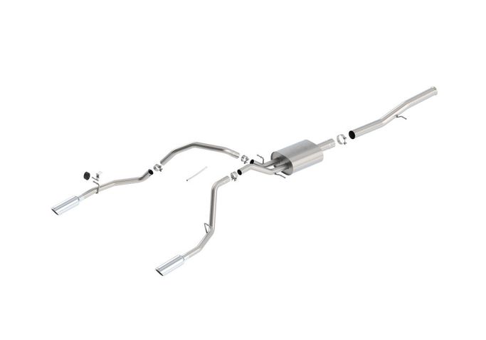 140572, BORLA 140572 Cat Back Exhaust System, Silverado / Sierra V8-6.2L, Ext. Cab Standard Bed (78.7") Crew Cab Short Bed (69.3") 143.5" WB, Tip №36, 2014-16, sound ATAK в ОАЭ, Дубай. Состояние - новое. Цена ⁦8 490 AED⁩. Фото, контакты продавца | AUTO.AE
