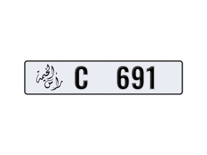 لوحة السيارة C 691 للبيع في في رأس الخيمة. 3-رقما – سيارة خاصة | AUTO.AE | إعلان #249735
