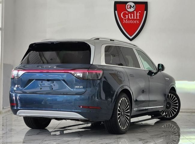 New Aito M9, 2025 in Dubai by Gulf Motors, Blue color. Chinese Specs | AUTO.AE