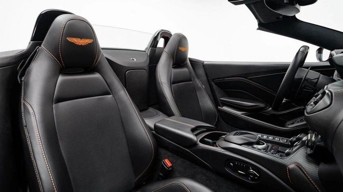 Used Aston Martin V8 Vantage IV, 4.0 l, 2022 in Dubai by Al Ain Class Motors, Orange color. European Specs | AUTO.AE