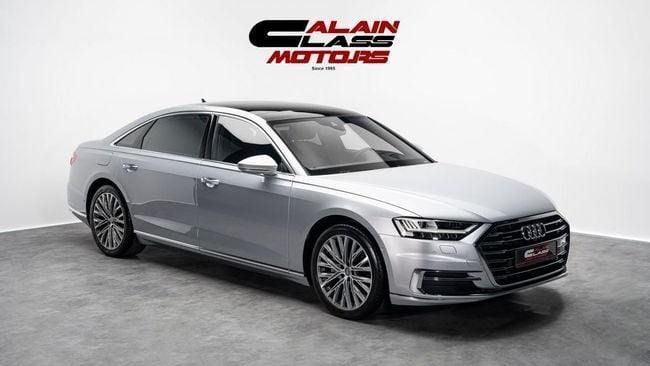 Used Audi A8 Long 55 TFSI IV (D5), 3.0 l, 2018 in Dubai by Al Ain Class Motors, Silver color. GCC Specs | AUTO.AE