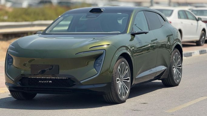 New Avatr 07, 2024 in Dubai by MENAMOTORS, Green color. Chinese Specs | AUTO.AE