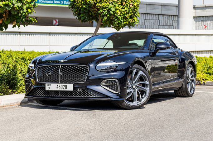 Bentley Continental GT Speed III, 2025 business cabriolet for rent in Dubai by POF RENTAL, black color | AUTO.AE