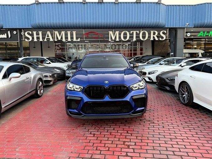 Used BMW X6 M Competition III (F96), 4.4 l, 2022 in Dubai by Shamil Motors, Blue color. American Specs | AUTO.AE