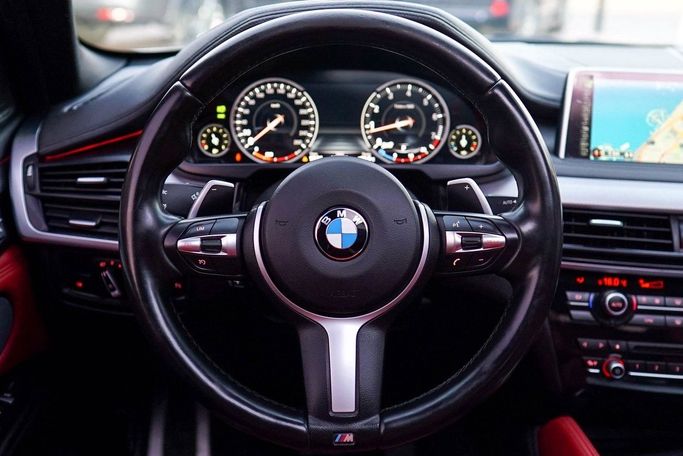 Used BMW X6 50i II (F16), 4.4 l, 2015 in Dubai by Linda Cars, White color. European Specs | AUTO.AE