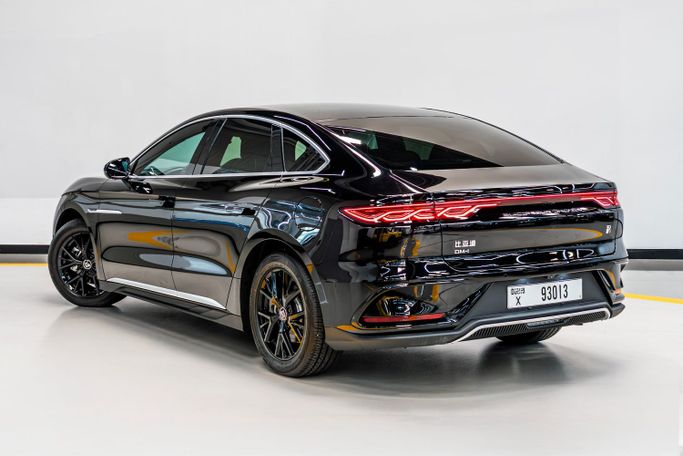 BYD Han I Facelift 2, 2025  sedan dm for rent in Dubai by POF RENTAL, black color | AUTO.AE