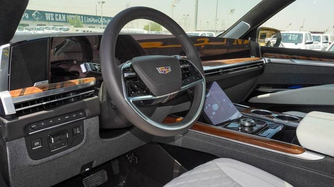 New Cadillac Escalade V Facelift, 6.2 l, 2025 in Dubai by Najem Motors, Black color. GCC Specs | AUTO.AE