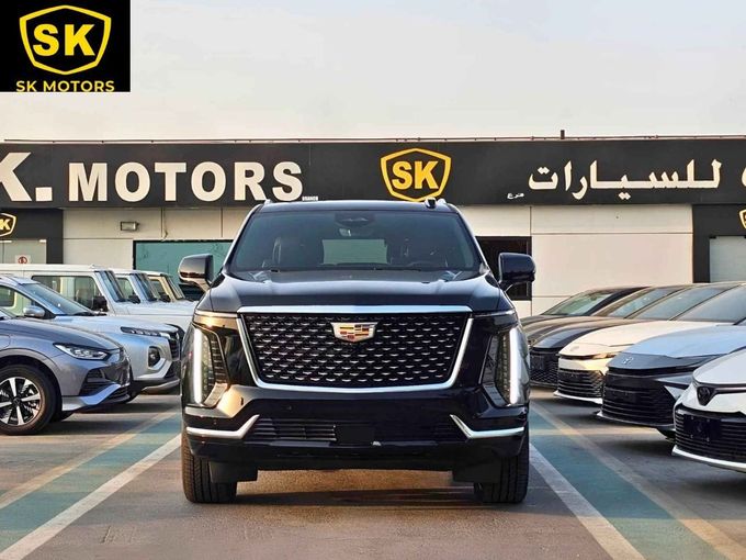 New Cadillac Escalade V Facelift, 6.2 l, 2025 in Dubai by SK Motors, Black color. GCC Specs | AUTO.AE