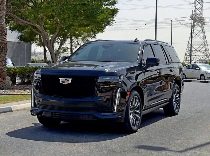 Used Cadillac Escalade ESV V, 6.2 l, 2023 in Dubai by Q Motors, Black color. GCC Specs | AUTO.AE