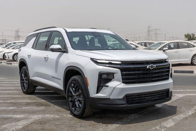 New Chevrolet Traverse III, 2.5 l, 2024 in Dubai by Laith Alobaidi Motors, White color. GCC Specs | AUTO.AE