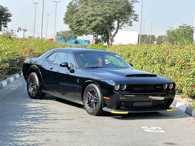 New Dodge Challenger III Facelift 2, 3.6 l, 2023 in Dubai by Formula Motors, Black color. GCC Specs | AUTO.AE