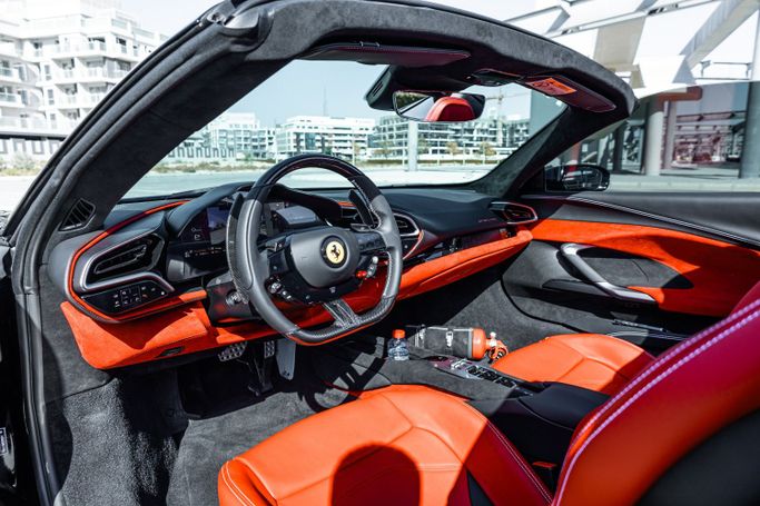 Ferrari 296 GTS, 2024 родстер спорт класса в Дубае от POF RENTAL черный цвет | AUTO.AE