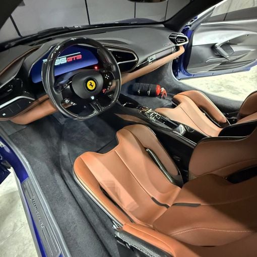 Used Ferrari 296 GTB, 3.0 l, 2022 in Dubai by AAA Motors, Blue color. GCC Specs | AUTO.AE