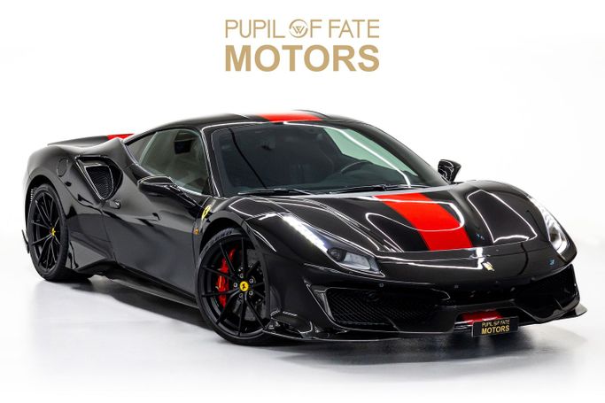 Used Ferrari 488, 3.9 l, 2019 in Dubai by PUPIL OF FATE MOTORS, Black color. GCC Specs | AUTO.AE