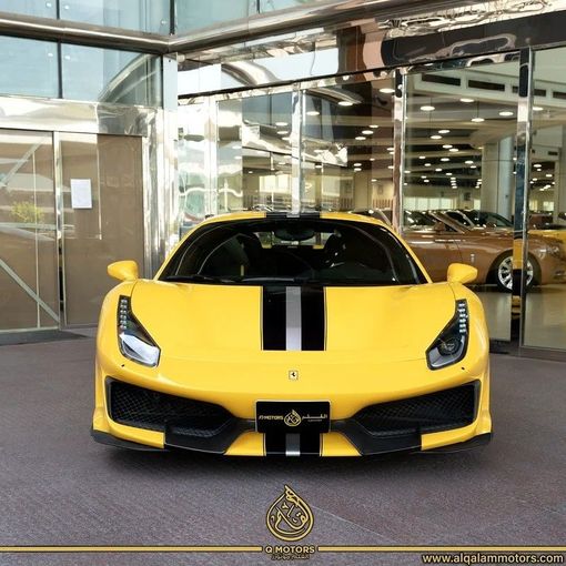 Подержанный Ferrari 488 Pista, 3.9 л, 2019 в Дубае от Q Motors Желтый цвет. GCC | AUTO.AE