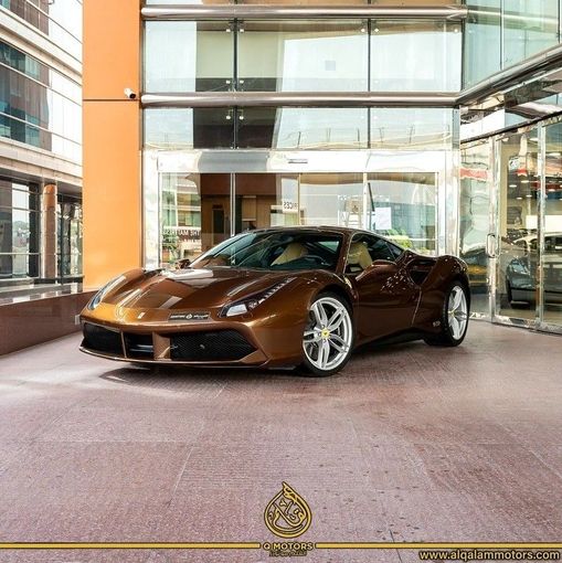 Used Ferrari 488 GTB, 3.9 l, 2018 in Dubai by Q Motors, Bronze color. GCC Specs | AUTO.AE