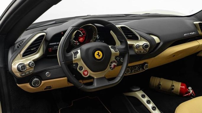 Used Ferrari 488 GTB, 3.9 l, 2018 in Dubai by Al Ain Class Motors, Pink color. GCC Specs | AUTO.AE