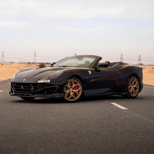 Ferrari Portofino I Facelift (M), 2023 sport cabriolet for rent in Dubai by DEIZ, black color | AUTO.AE