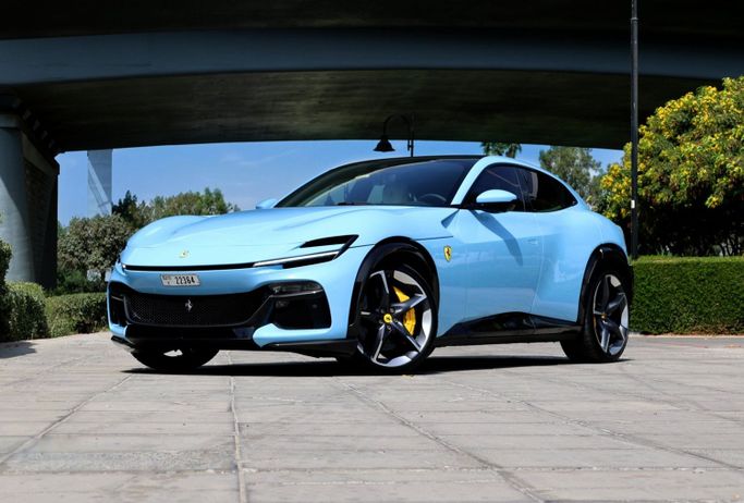 Ferrari Purosangue, 2024 внедорожник 5 дв. спорт класса в Дубае от POF RENTAL голубой цвет | AUTO.AE