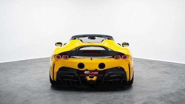 Used Ferrari SF90 Stradale Spider I, 4.0 l, 2022 in Dubai by Al Ain Class Motors, Yellow color. European Specs | AUTO.AE