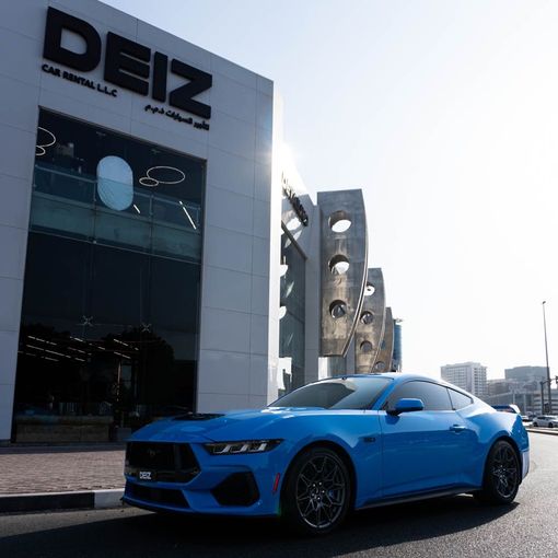 Ford Mustang VI Рестайлинг, 2024 купе стандарт класса в Дубае от DEIZ голубой цвет | AUTO.AE
