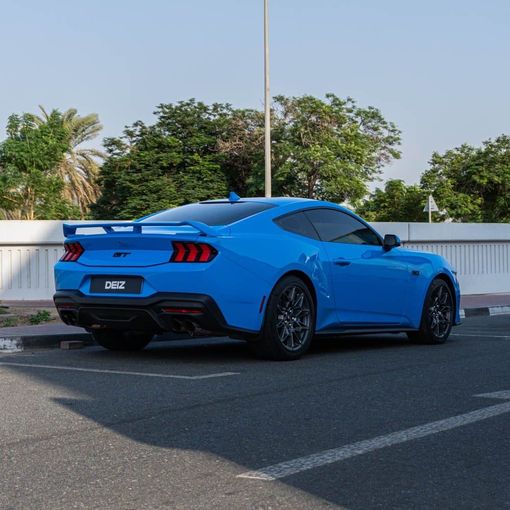 Ford Mustang VI Рестайлинг, 2024 купе стандарт класса в Дубае от DEIZ голубой цвет | AUTO.AE